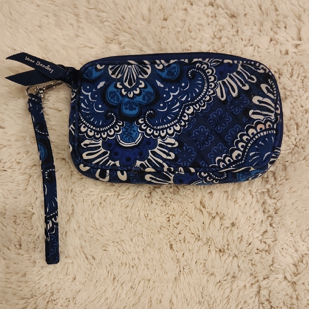 Vera Bradley Blue Patterned Wristlet